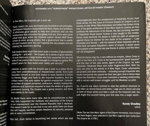 Pro Galactic Empire take by former star wars book writer